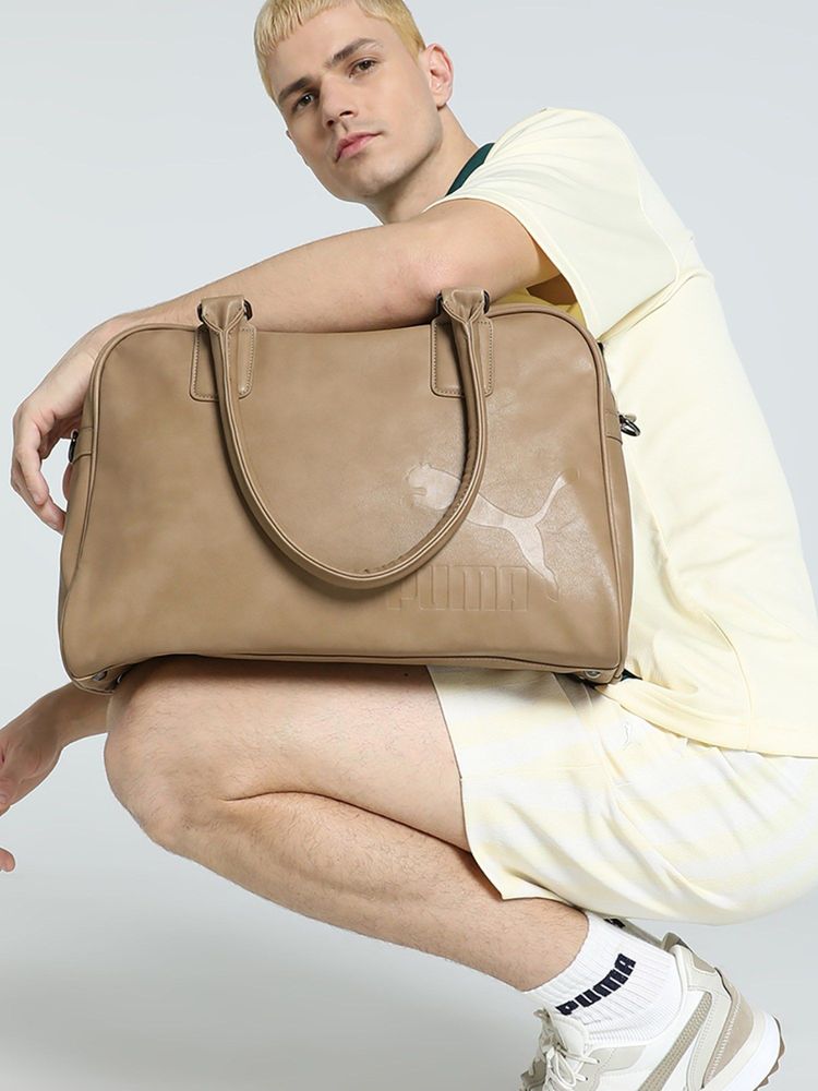 Puma League Grip Unisex Beige Duffle Bags-picture-14