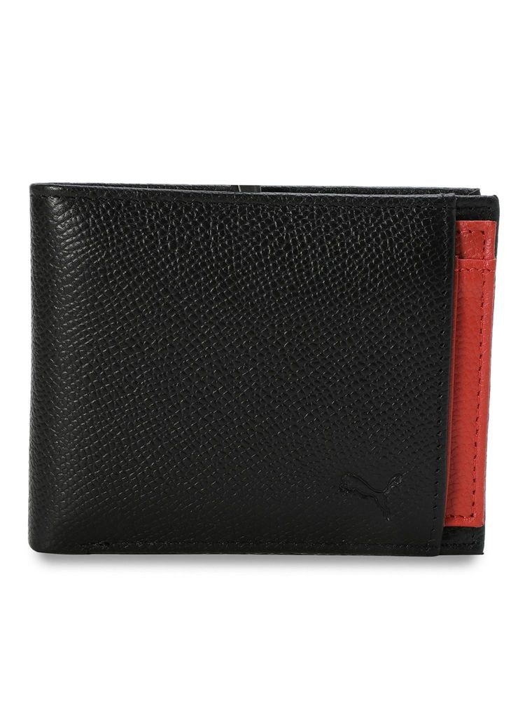 Puma Black Leather 2 In 1 Unisex Wallet-image-20