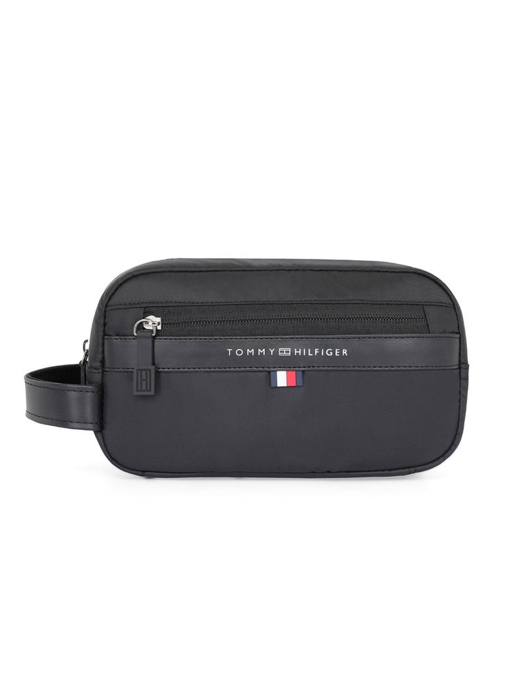 tommy hilfiger accessories Tommy Hilfiger Unisex Wickford Polyester Toiletry Travel Pouch - Black-picture-27