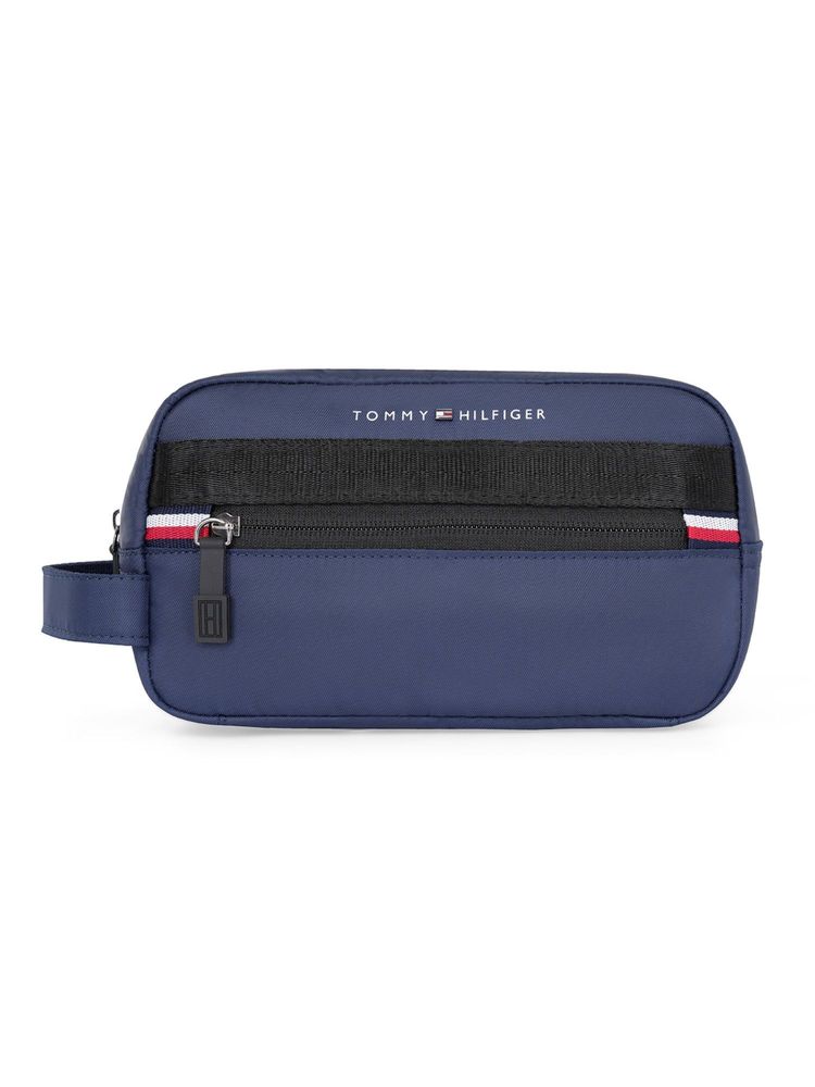tommy hilfiger accessories Tommy Hilfiger Unisex Livonia Polyester Toiletry Travel Pouch - Navy Blue & Black-picture-36