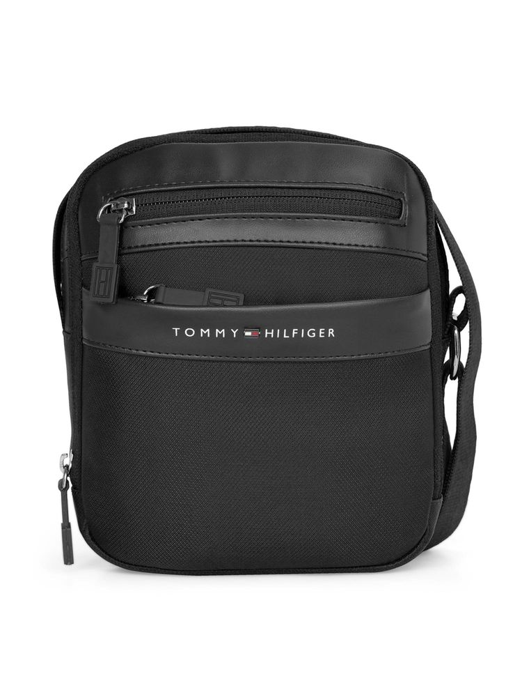 tommy hilfiger accessories Tommy Hilfiger Unisex Kokomo Solid Black Sling Bag-picture-32