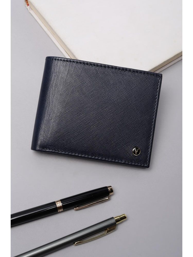 Van Heusen Men Formal Navy Blue Textured Wallet-picture-14