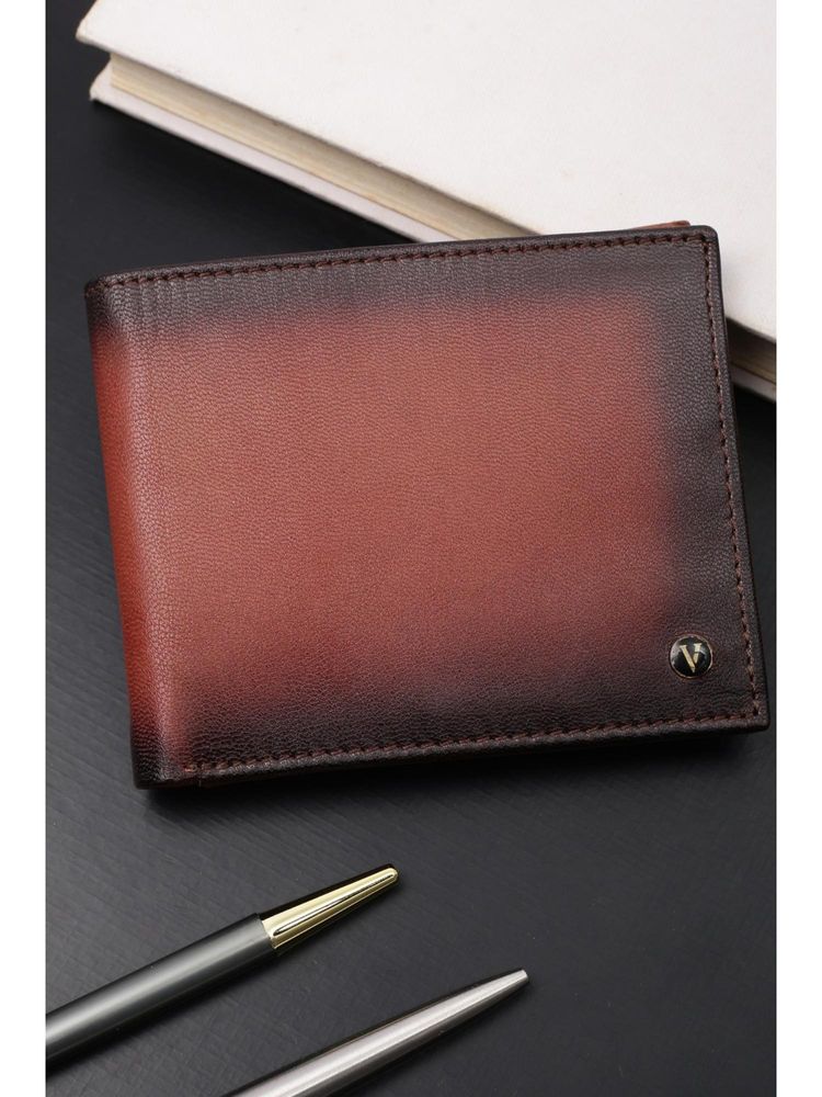 Van Heusen Men Casual Brown Textured Wallet-image-24