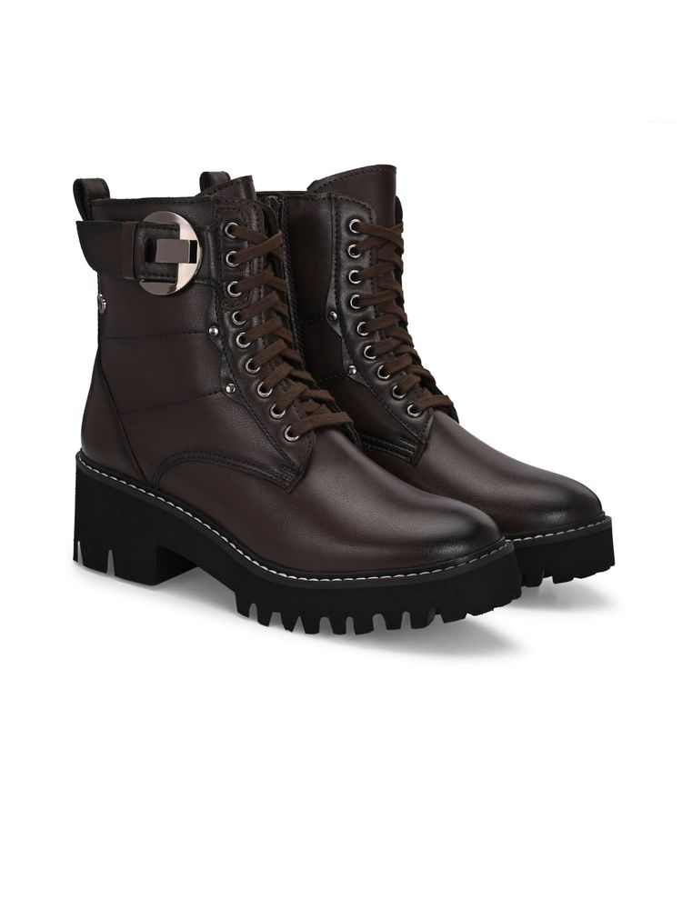 Delize Light - Brown women’s vegan leather, light weight ankle Casual Boots-image-42