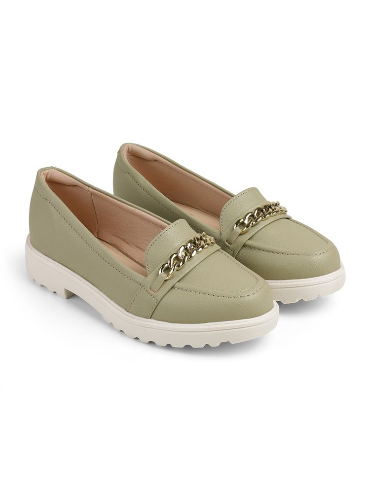 MODARE Green Casual Loafers-image-25