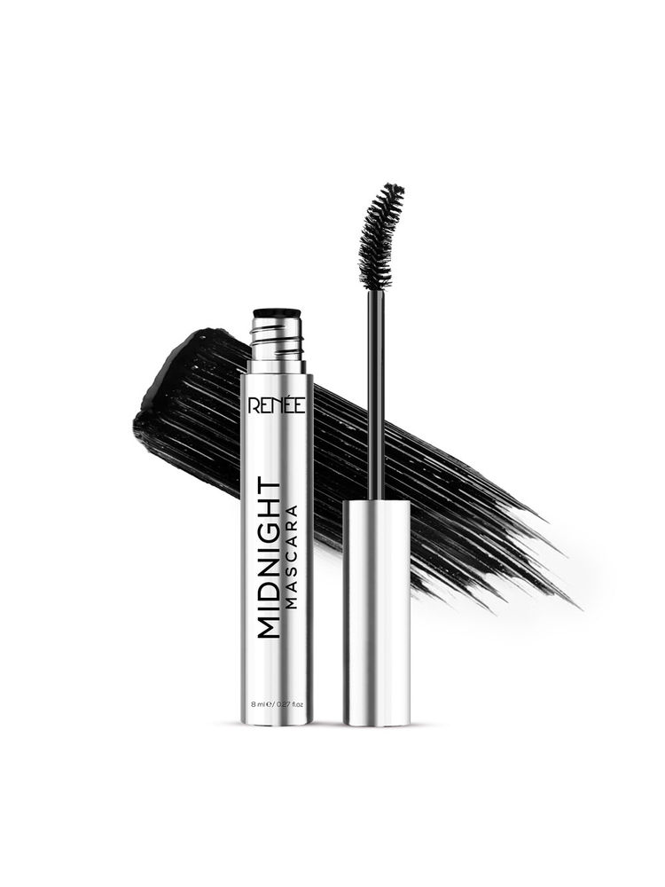 renee cosmetics RENEE Midnight Mascara, Darkest Black, Clump - Free & Long-Lasting, Volumizes, Lengthens & Nourishes-picture-27