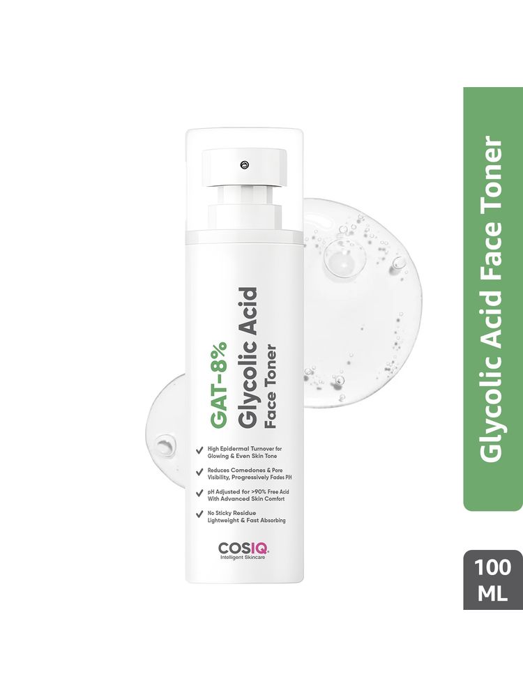 Cos-IQ Gat-8% Glycolic Acid Face Toner for Exfoliates, Glowing & Even Skin Tone All Skin Types-image-30