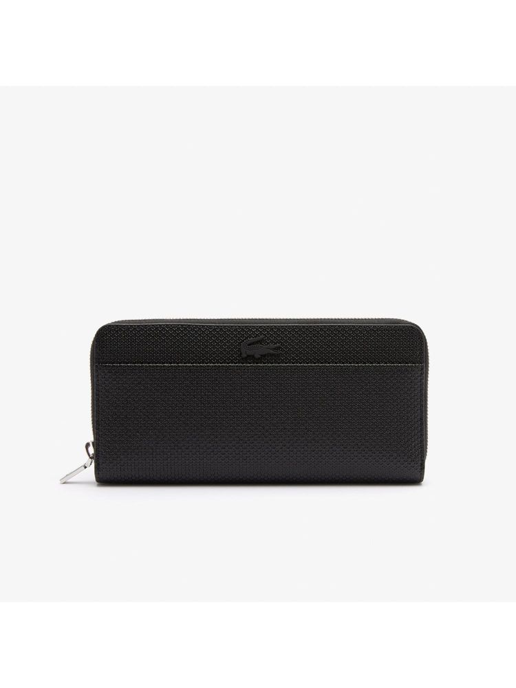 Lacoste Black Large Chantaco Pique Leather Wallet-image-33