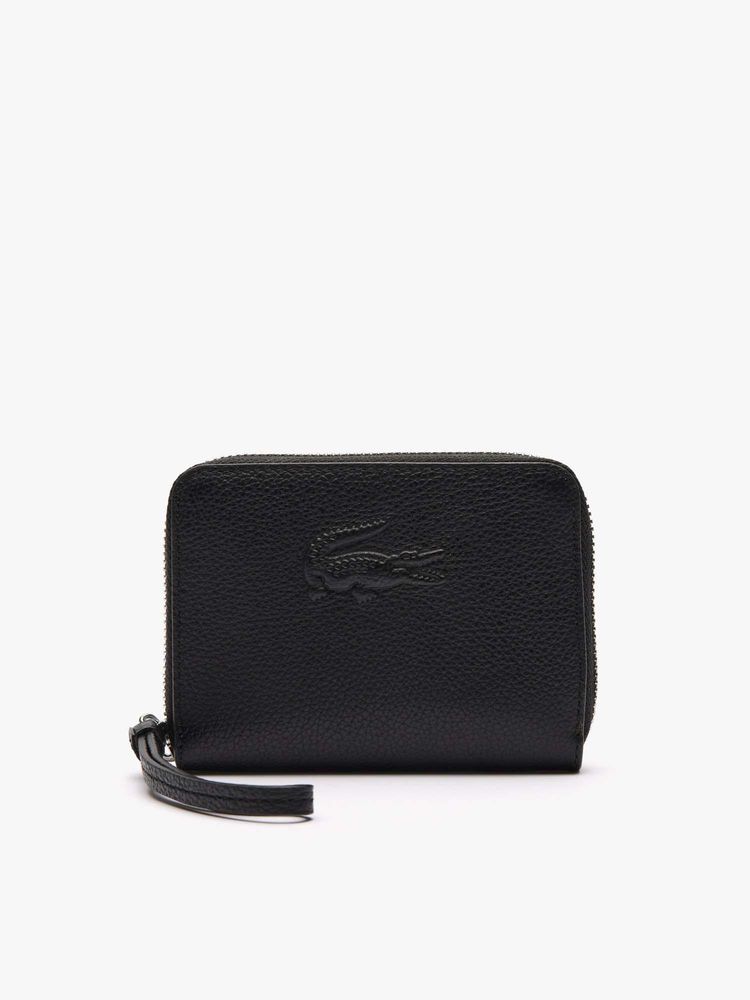 Lacoste Black City Court Leather Coin Purse-image-1