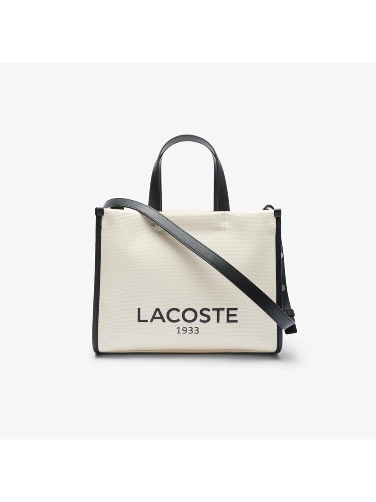 Lacoste Beige Small Heritage Canvas Tote Bag-image-8