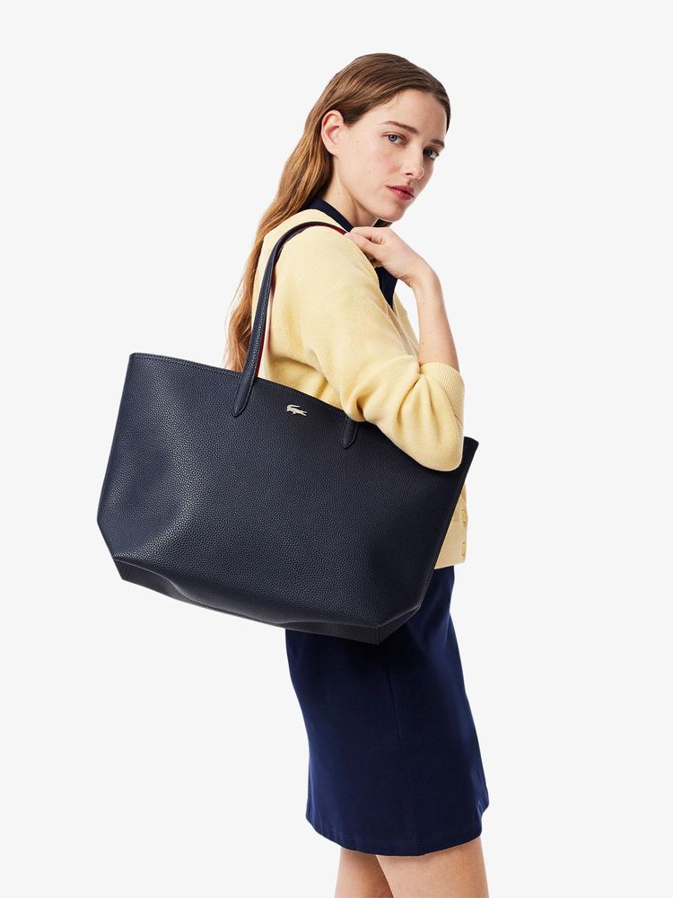 Lacoste Blue Anna Zipped Tote Bag-picture-11