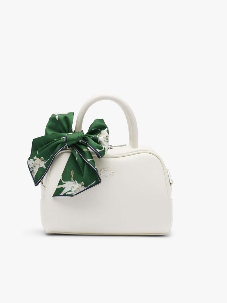 Lacoste Beige Mini Lora Leather Handbag with Detachable Strap-image-14