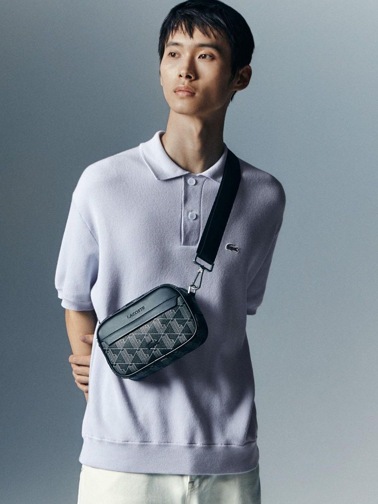 Lacoste Black Small The Blend Sling Bag-image-4