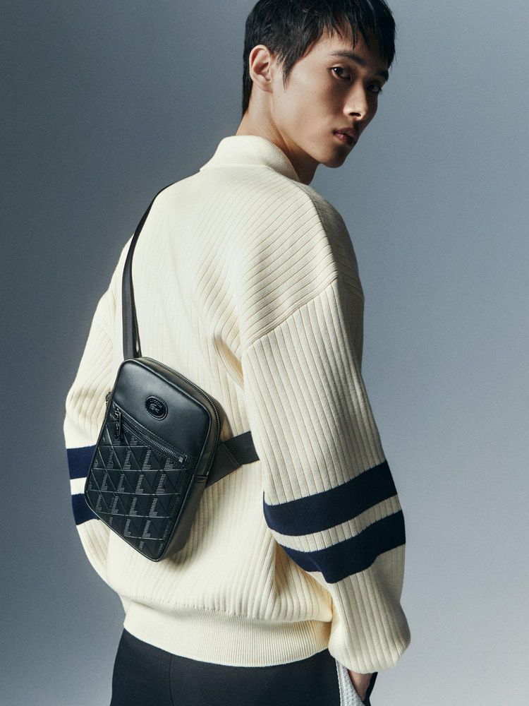 Lacoste Black Nomogramme Sling Bag-image-40