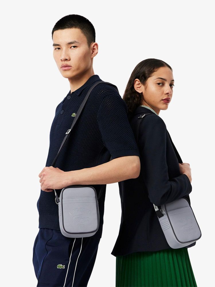 Lacoste Blue Club 1930 Petit Pique Effect Vertical Sling Bag-picture-25