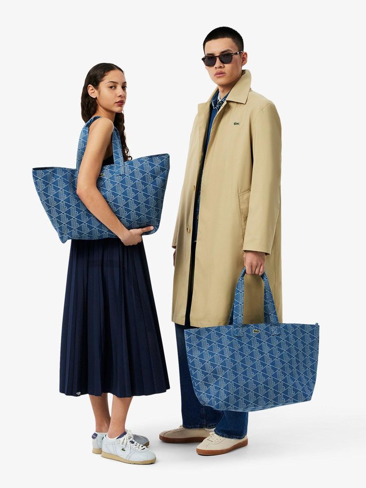 Lacoste Blue XXL Summer Pack Jacquard Motif Handbag-picture-13