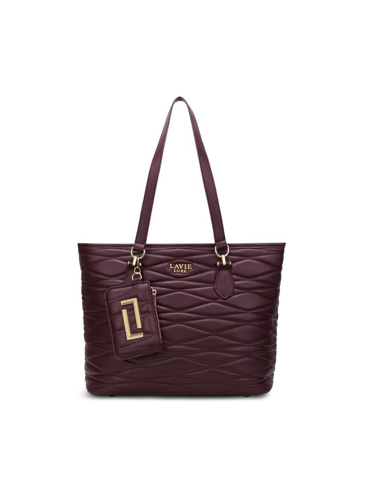 Lavie Luxe Women's Sherry 14 Inch Laptop Handbag (Wine)-image-32