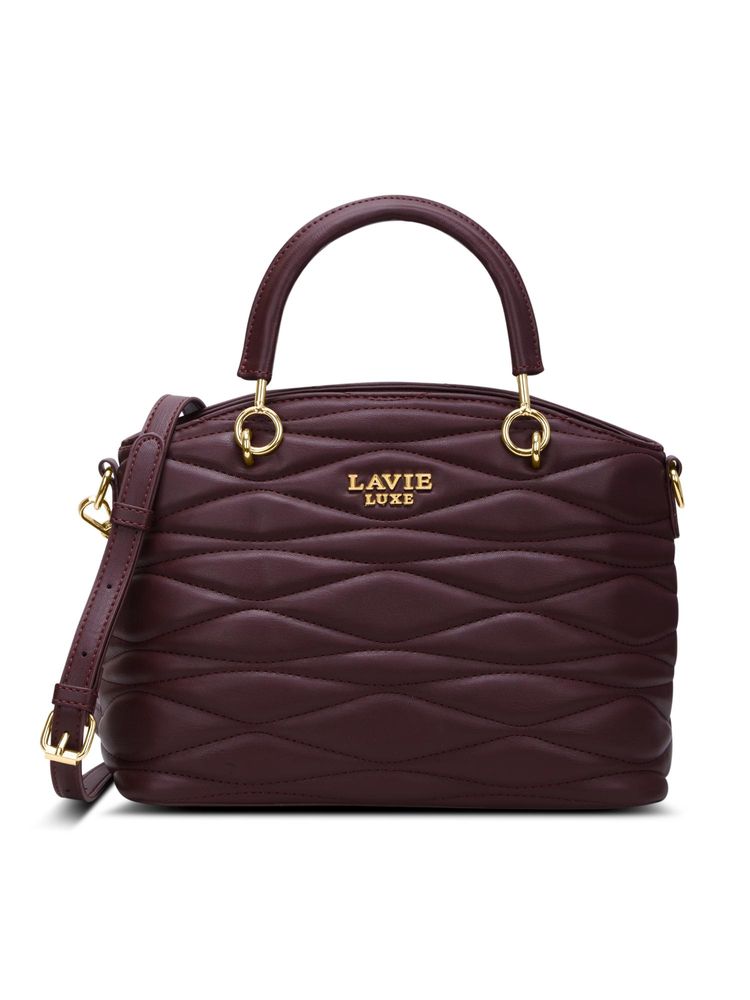 Lavie Luxe Women's Babel Satchel Handbag (Wine)-picture-10