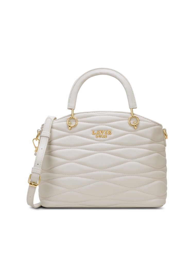 Lavie Luxe Women's Babel Satchel Handbag (Off White)-picture-25