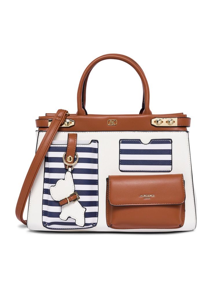 Akiki London Blue Vegan Leather Women Satchel Bag-image-29