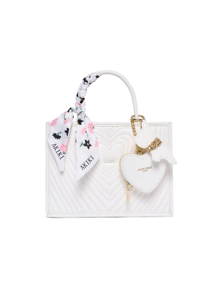 Akiki London White Vegan Leather Women Satchel Bag-picture-17