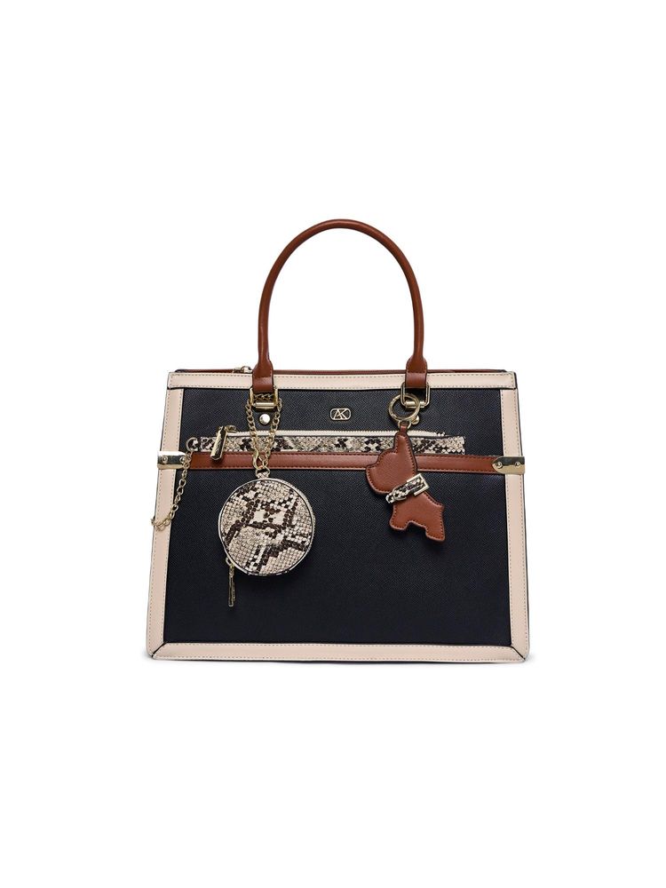 Akiki London Tan Vegan Leather Women Satchel Bag-picture-15