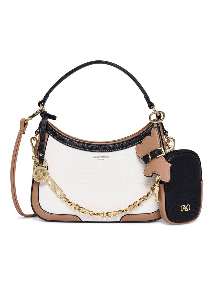 Akiki London Beige Vegan Leather Women Hobo Bag-picture-13