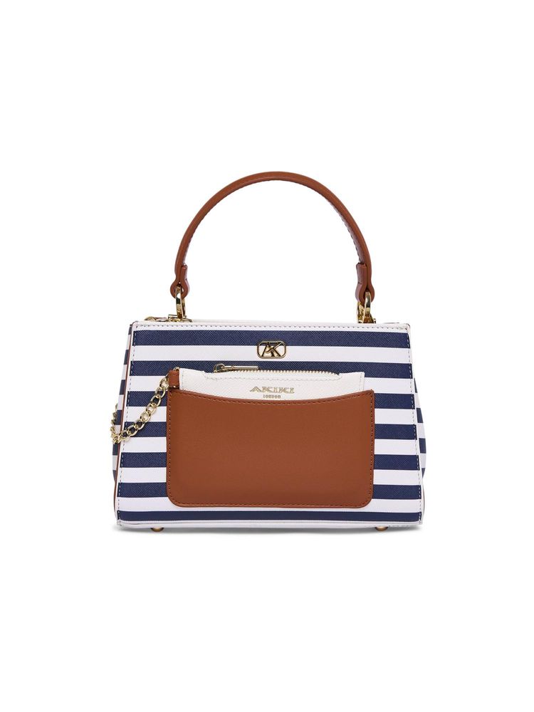 Akiki London Tan Vegan Leather Women Satchel Bag-image-1