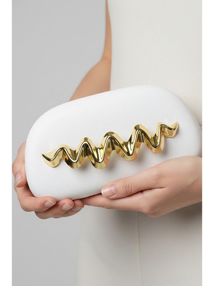 MINI WESST White Leather Women Clutch-picture-36