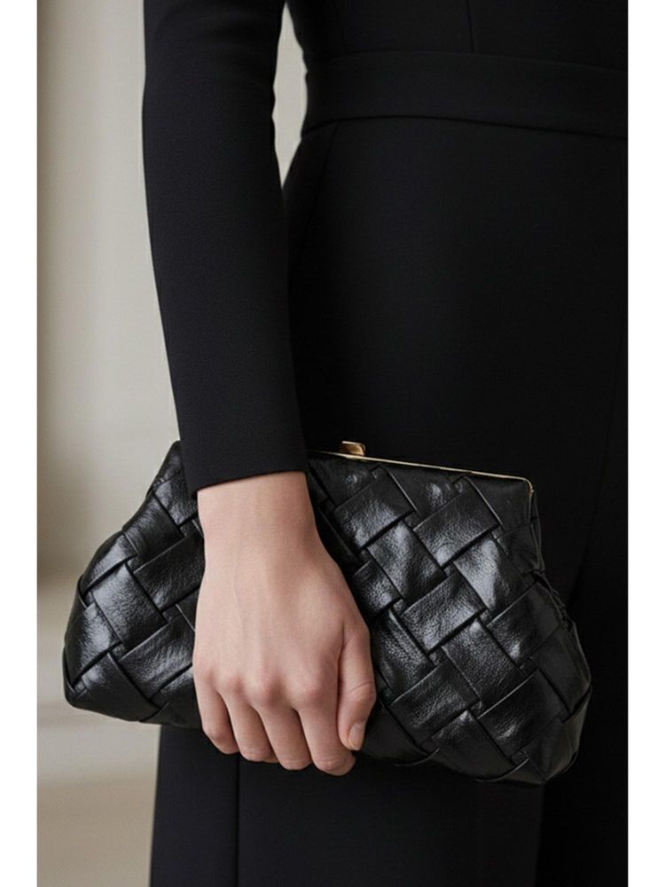 MINI WESST Black Leather Women Clutch-picture-26