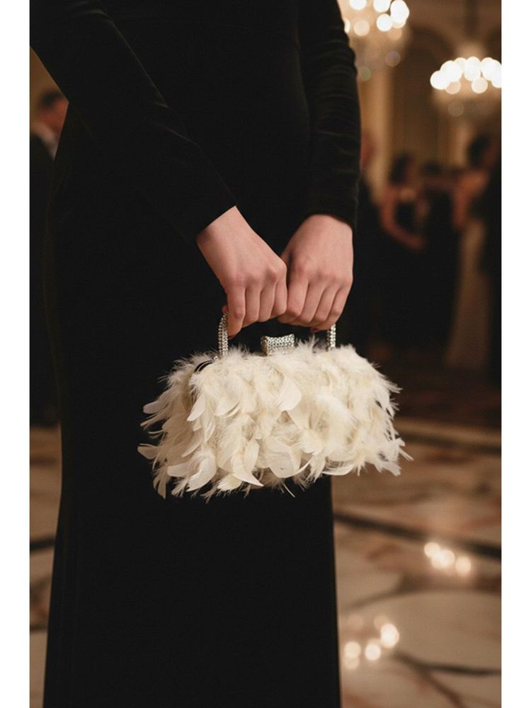 MINI WESST Gold Feather Women Clutch-image-48