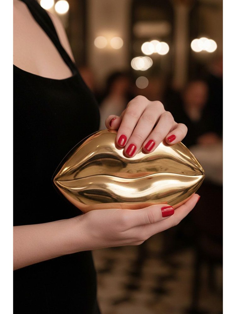 MINI WESST Gold Metal Women Clutch-image-46