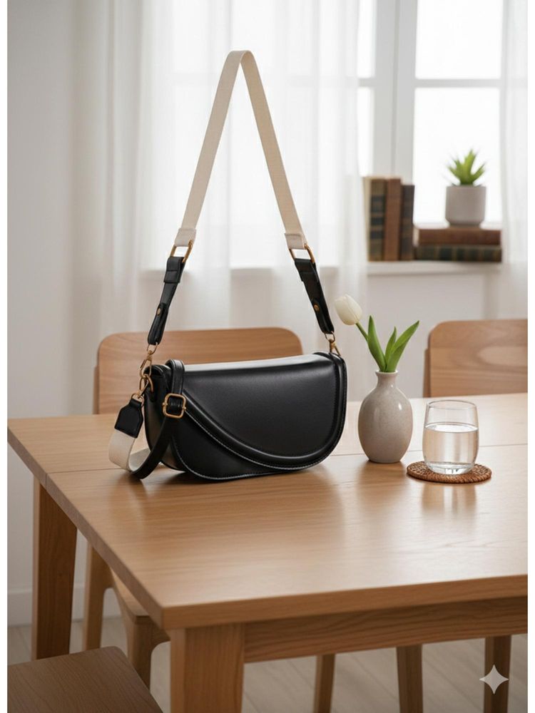 MINI WESST Black Leather Women Sling Bag-picture-25