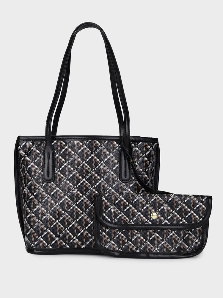 MINI WESST Black Leather Women Handbag with Pouch-picture-22