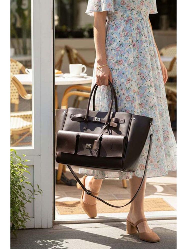 MINI WESST Brown Suede Women Tote Bag-picture-38
