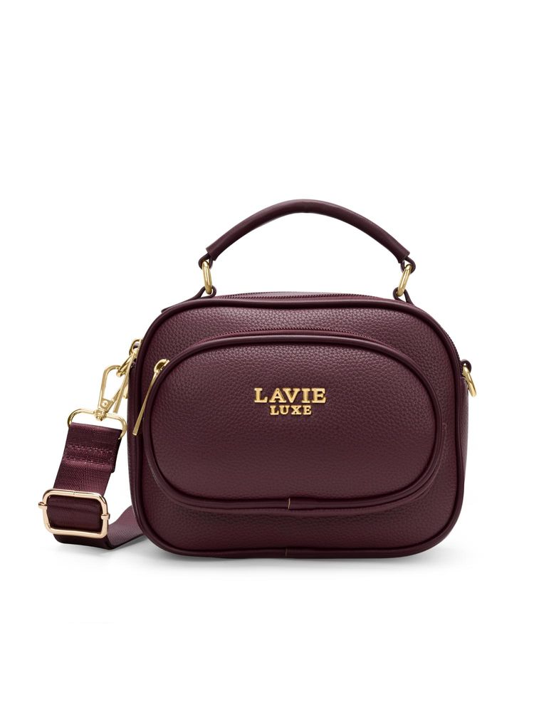 Lavie Luxe Women's Sophie Casual Sling Bag (Wine)-image-43