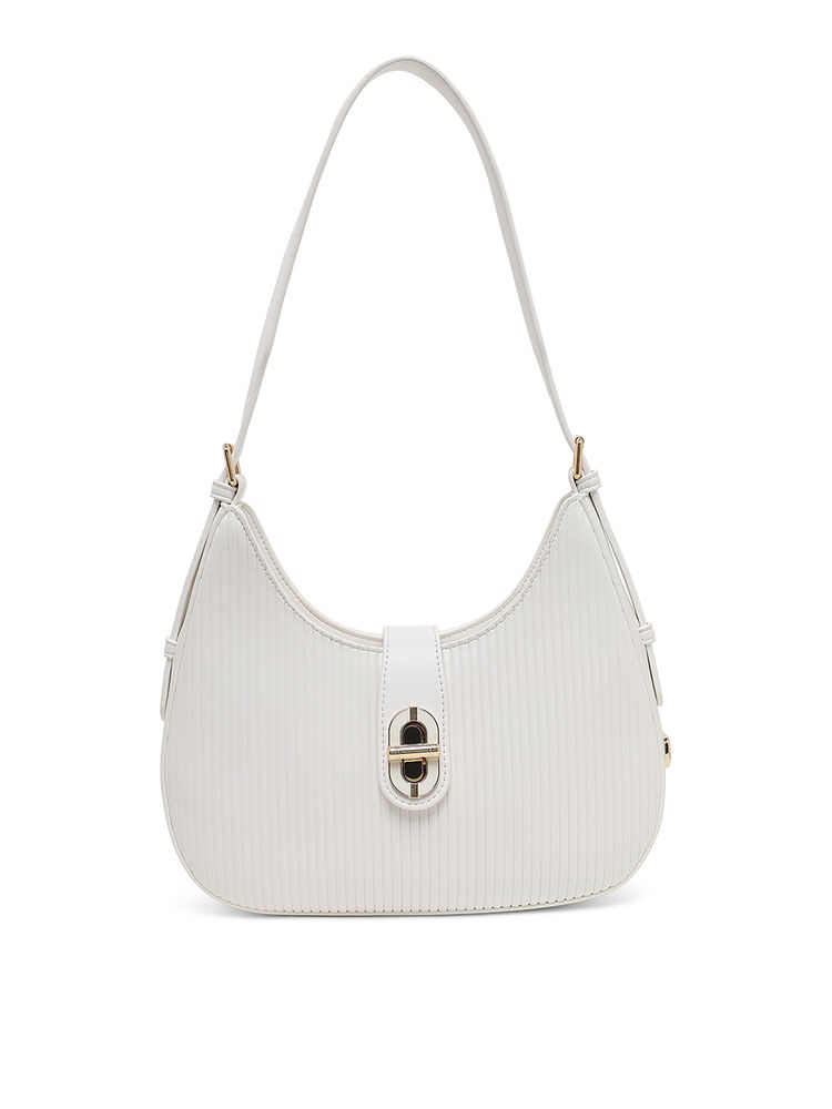 Akiki London Women Greenwich Flap Small Shoulder Bag White (S)-image-15
