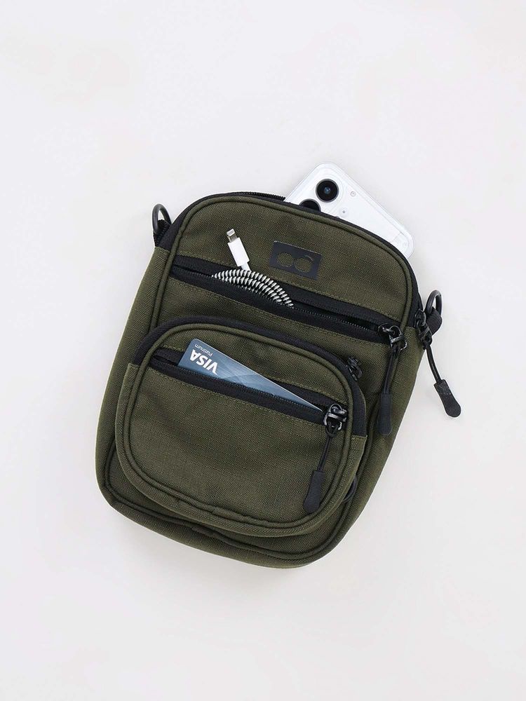 Bewakoof Unisex Unisex Olive Green Printed Sling Bag-picture-10
