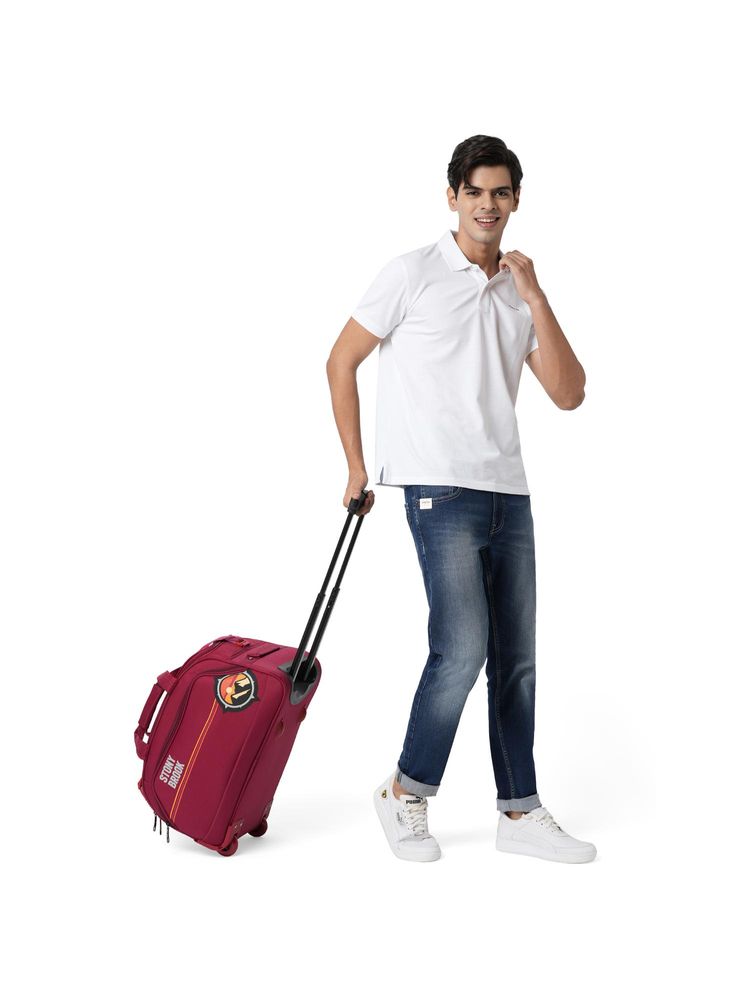 Nasher Miles Unisex Stony Brook By Sunset Polyester Cabin Size 52 Maroon Wheel Duffle Bag (Small)-image-25