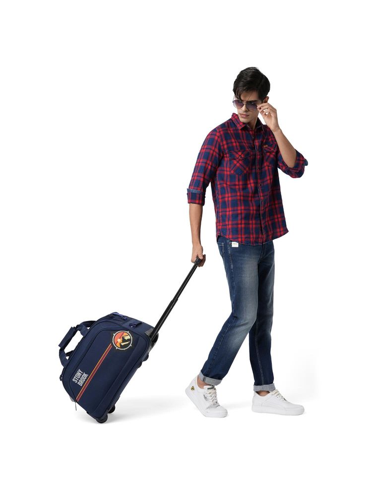 Nasher Miles Unisex Stony Brook By Sunset Polyester Cabin Size 52 Navy Blue Wheel Duffle Bag (Small)-picture-15