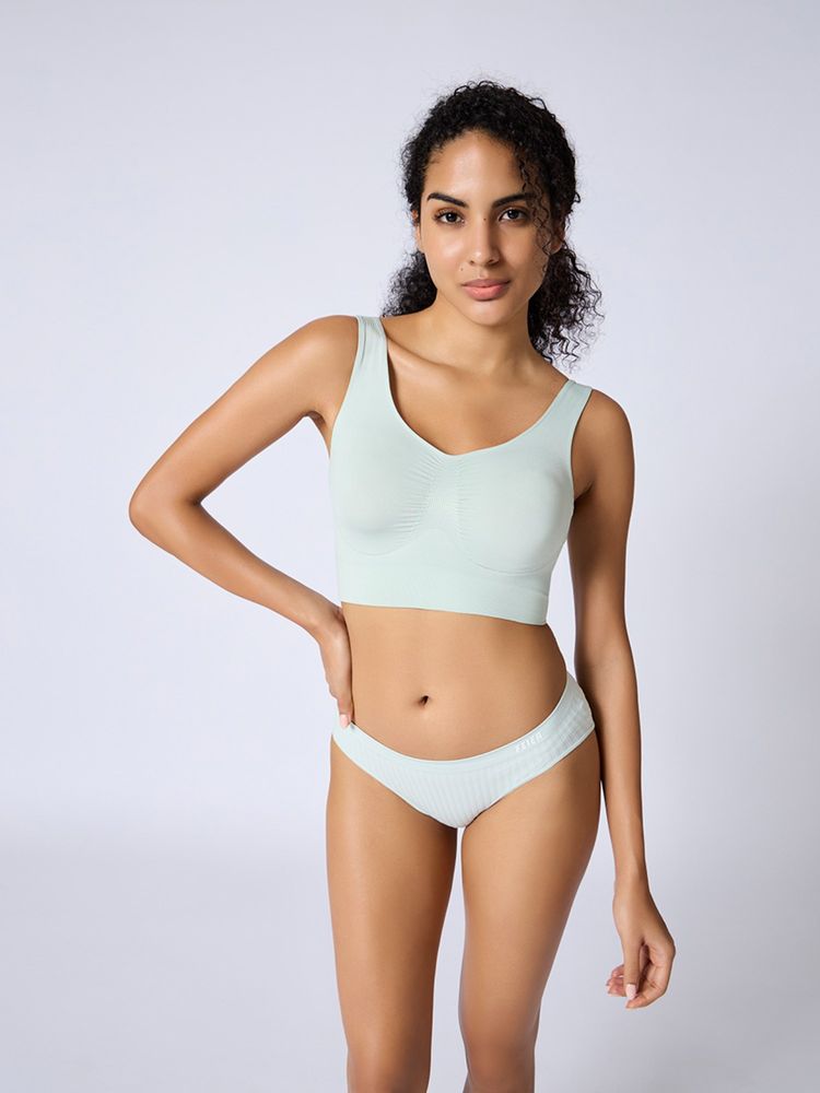 FEIER Green Nylon Sports Bra-image-33