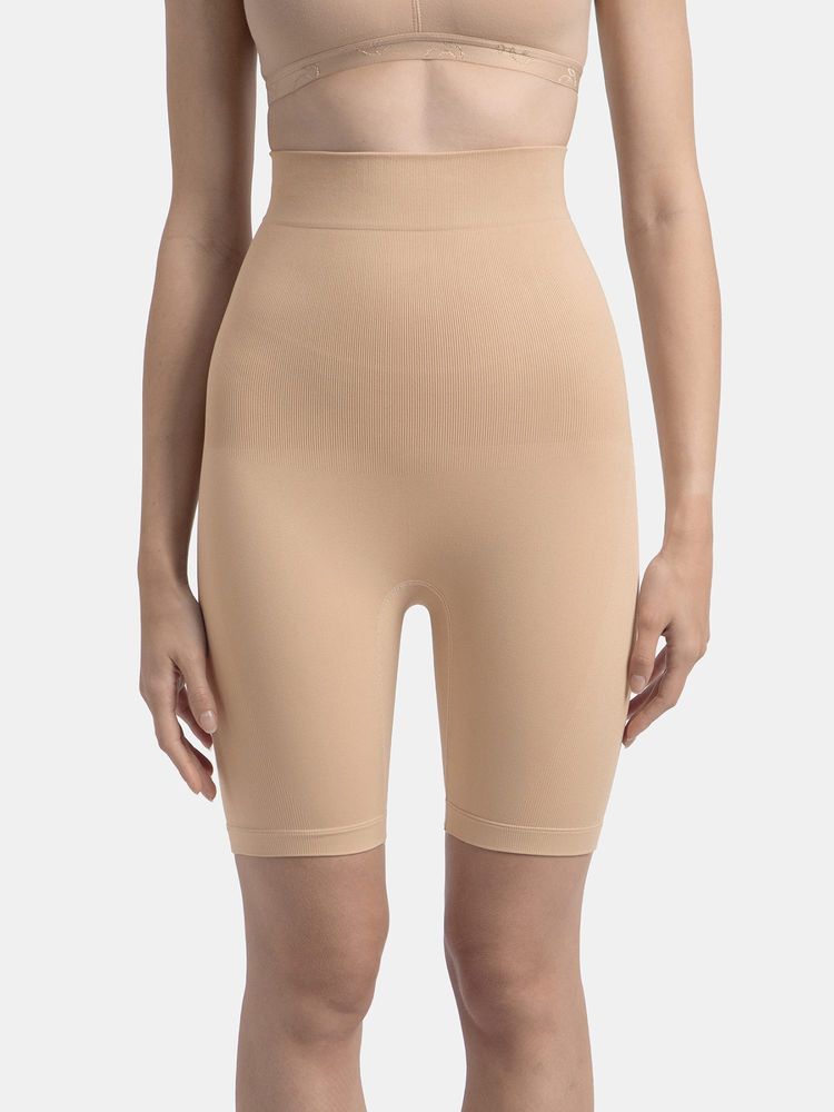 Jockey SH18 Women High Waist Microfiber Elastane Seam free Shorts Shapewear - Skin-picture-10