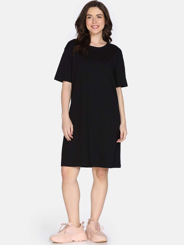 Zivame Black Cotton Nightdress-picture-16