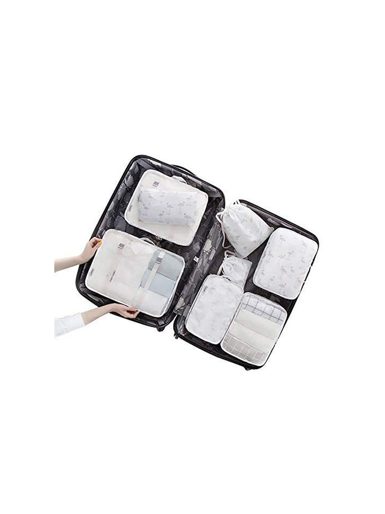 House of Quirk White Clothes Storage Cubes Packing Organizers (Set of 7)-image-6