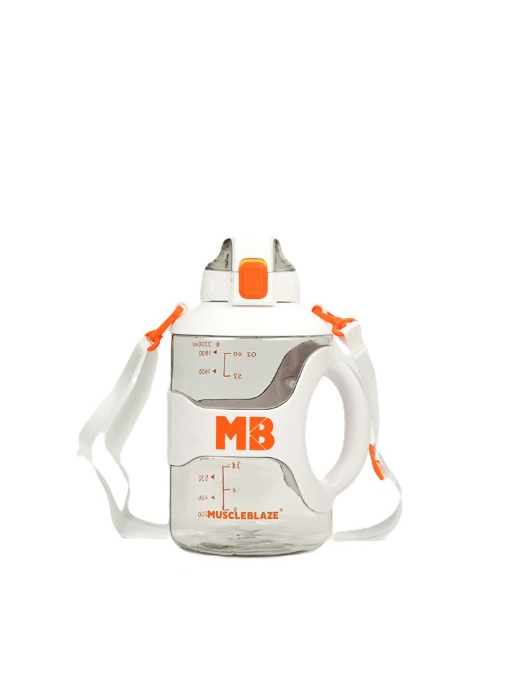 MuscleBlaze Gym Gallon Leakproof & BPA White Water Bottle