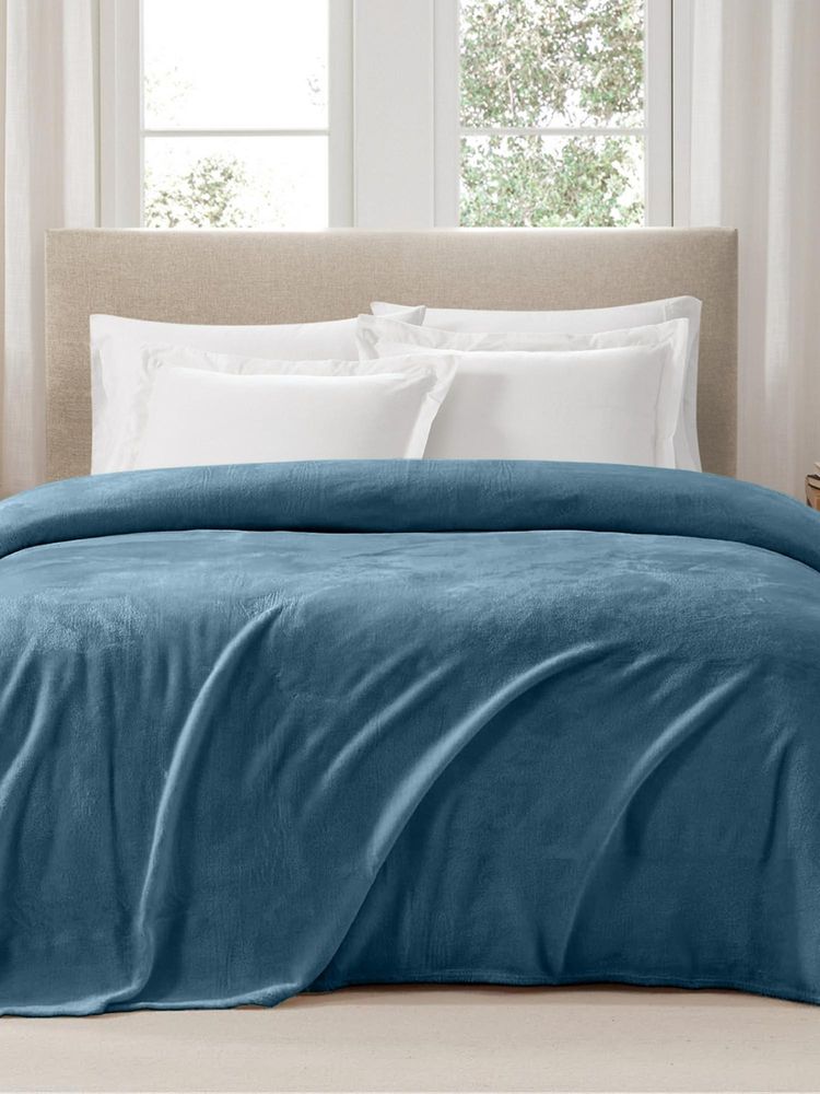 Haus & Kinder Soft Embrace Flannel Blanket Dark Blue-picture-40