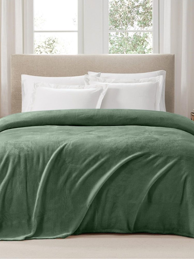 Haus & Kinder Soft Embrace Flannel Blanket Olive-picture-44