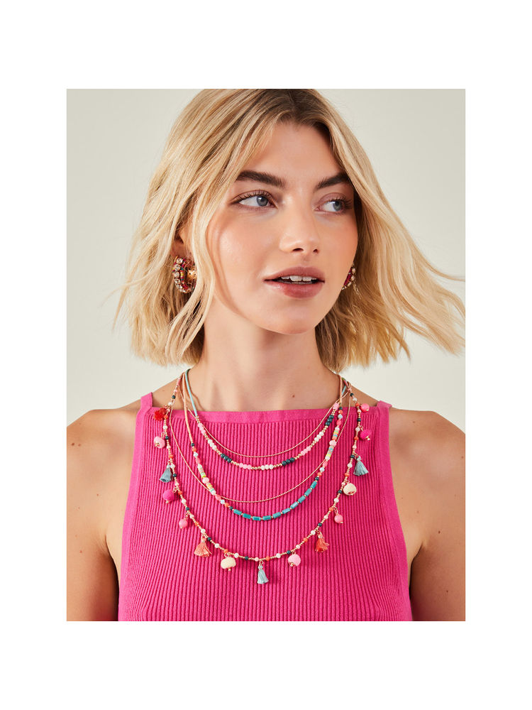 Accessorize London Multi-Color Stones Necklace-image-39
