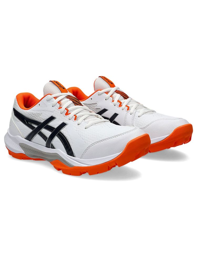 ASICS GEL-PEAKE 3 Unisex White & Orange Cricket Shoes-picture-14