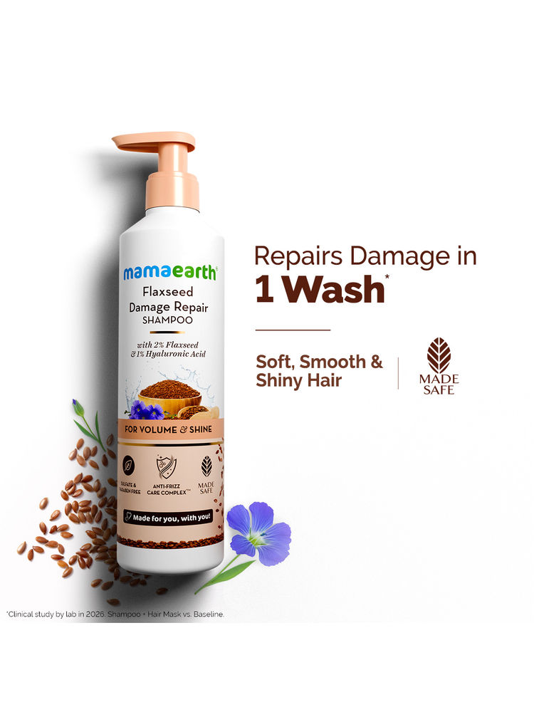 Mamaearth Flaxseed Damage Repair Shampoo-picture-0